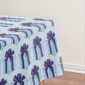Blue Lila Wrapped Birthday Holiday Geschenk Präsen Tischdecke (Beispiel)