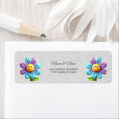 Blue Lila Yellow Blume Rückgabeadresse (Insitu)