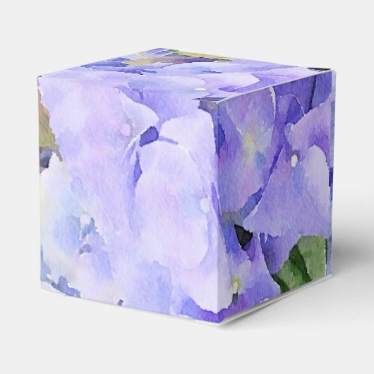 Blue Lilac Custom Wedding Hydrangea Geschenkschachtel (Rückseite)