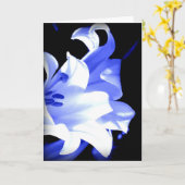 Blue Lilie Birthday card Karte (Gelbe Blume)