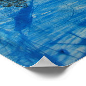 Blue Lilie Mixed Media Poster (Ecke)