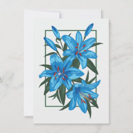 Blue Lilies. Blume Ankündigung