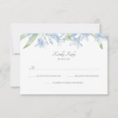Blue Lilies Watercolor Wedding (Vorderseite)