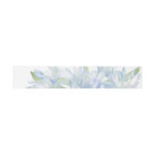 Blue Lilies Watercolor Wedding Einladungsbanderole (Flach)