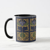 Blue Lily Art Nouveau Tasse (Links)