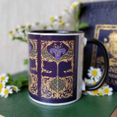 Blue Lily Art Nouveau Tasse