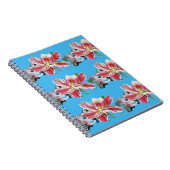 Blue Lily Blume Blume Blumenblätter Blume Notebook Notizblock (Rechte Seite)