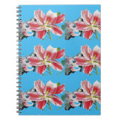 Blue Lily Blume Blume Blumenblätter Blume Notebook Notizblock (Vorderseite)
