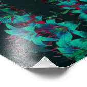 Blue Lily Blume Raindrops Abstrakt 8x10 Fotodruck (Ecke)