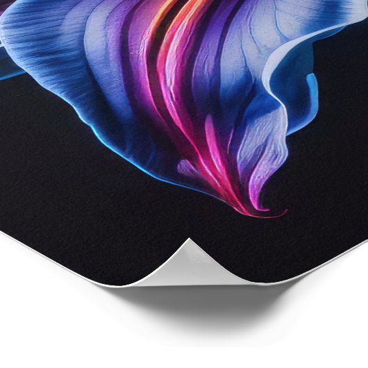 Blue Lily III Poster (Ecke)