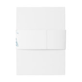 Blue Lily Kontur Wedding Einladungsbanderole (Rückseitenbeispiel)