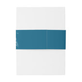 Blue Lily Kontur Wedding Einladungsbanderole (Rückseitenbeispiel)