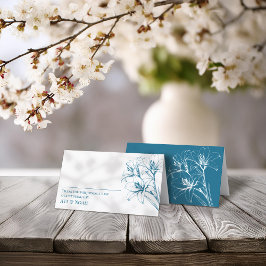 Blue Lily Kontur Wedding geklappt Platzkarte