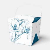 Blue Lily Kontur Wedding Geschenkschachtel (Vorderseite)
