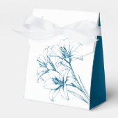 Blue Lily Kontur Wedding Geschenkschachtel (Vorderseite)