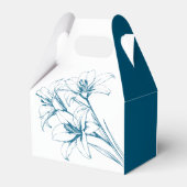 Blue Lily Kontur Wedding Geschenkschachtel (Rückseite)