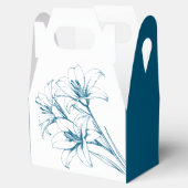 Blue Lily Kontur Wedding Geschenkschachtel (Geöffnet)