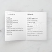 Blue Lily Kontur Wedding Programm (Innenseite)