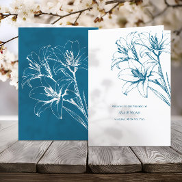 Blue Lily Kontur Wedding Programm