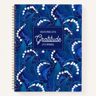 Blue Lily of the Valley Dankeszeitschrift Notizblock
