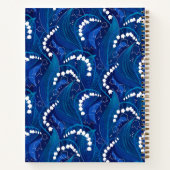 Blue Lily of the Valley Dankeszeitschrift Notizblock (Rückseite)