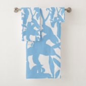 Blue Lily Silhouette Badhandtuch Set (Insitu)