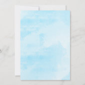 Blue Lily Wedding Einladung (Rückseite)