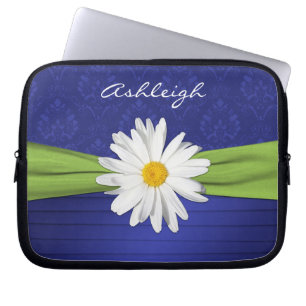 Blue Limon Daisy Damask Pleases Notebook-Sieb Laptopschutzhülle