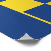 Blue Limon Undated Checked Dezember Calendar Poster (Ecke)