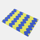 Blue Limon Wavy Stripe Bold Entryway Accent Fußmatte (Schrägansicht)