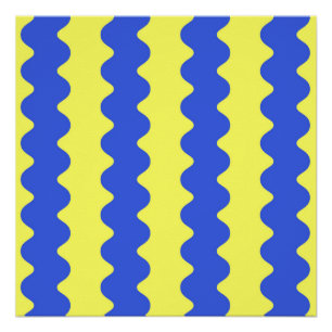Blue Limon Wavy Stripe Bold Wall Art Akzent Poster