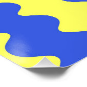 Blue Limon Wavy Stripe Bold Wall Art Akzent Poster (Ecke)