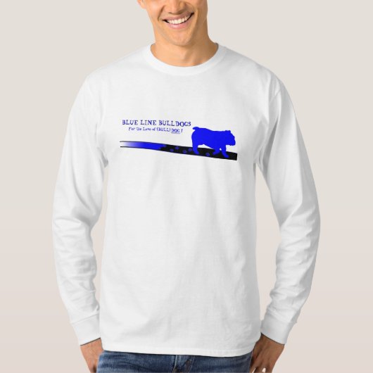 Blue Line-Bulldoggen LS T-Shirt (Vorderseite)