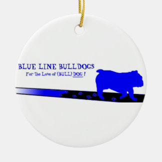 Blue Line-Bulldoggen-Verzierung Keramik Ornament