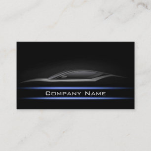Blue Line Car Business Card Dunkles Layout Visitenkarte