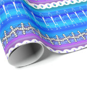 Blue Line Dance Jedes Anlasses Geschenkpapier (Rolleneckpunkt)