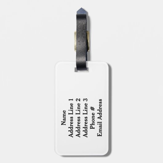 Blue Line-Explosions-Muster + Name-Gepäck-Umbau Gepäckanhänger (Rückseite vertikal)