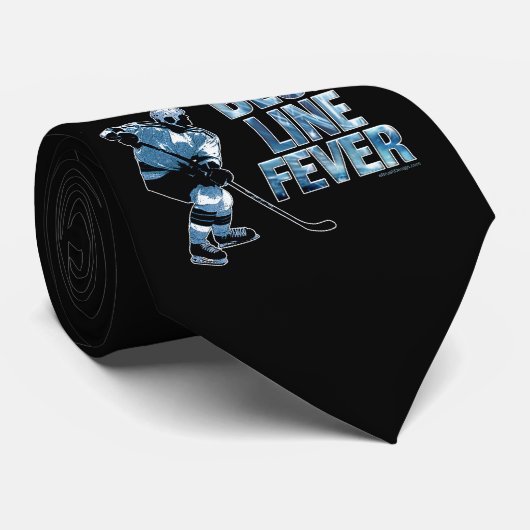 Blue Line Fever (Hockey) Neck Tie Krawatte (Gerollt)