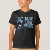 Blue Line-Fieber (Hockey) T-Shirt (Vorderseite)