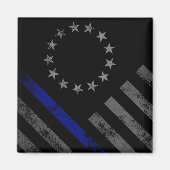 Blue Line First Responder Betsy Ross American Flag Magnet (Vorne)