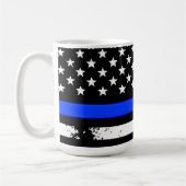 Blue Line Flag Keramikbecher Kaffeetasse (Links)