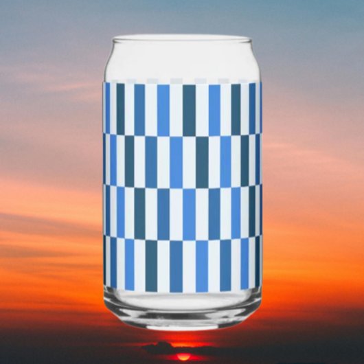 Blue Line Flow Can Glas