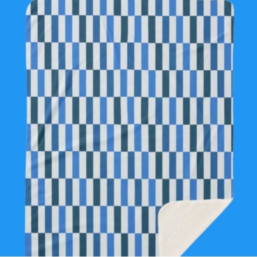 Blue Line Flow Fleece-Decke Sherpadecke