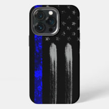 Blue Line Grunge Flag iPhone-Hülle Pro