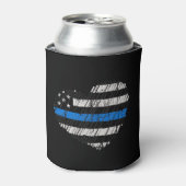 Blue Line-Liebe Dosenkühler (Kanne Vorderseite)