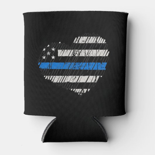 Blue Line-Liebe Dosenkühler (Vorderseite)