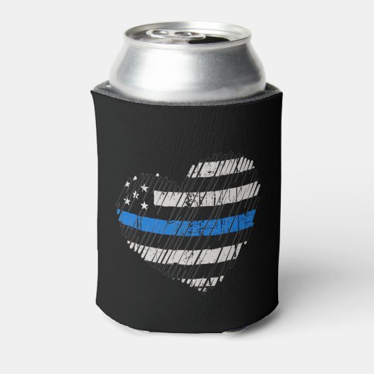 Blue Line-Liebe Dosenkühler (Kanne Rückseite)