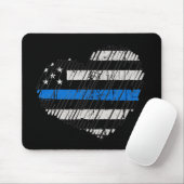 Blue Line-Liebe Mousepad (Mit Mouse)