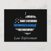 Blue Line-Liebe Postkarte (Vorderseite)