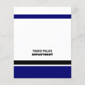 Blue Line & Logo, Polizeibeamter, Rekrutierung von Flyer (Hinten)